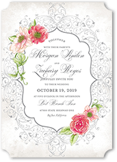 elegant enchantment wedding invitation