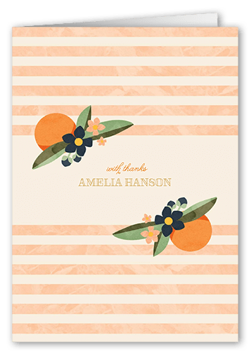 Sweet Nectarine Thank You Card, Grey, 3x5, Matte, Folded Smooth Cardstock, Slate