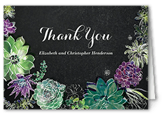 splendid succulent thank you card