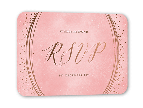 Pink Wedding RSVP Card