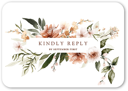 Orange Wedding RSVP Card