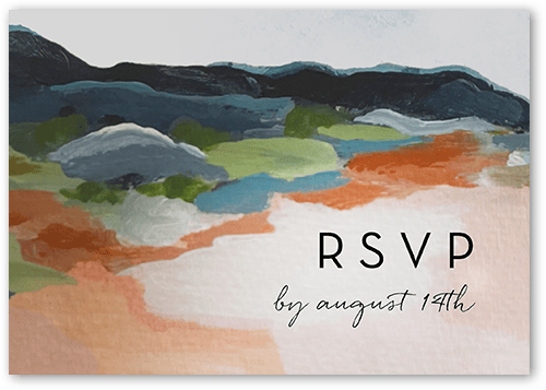 Coastal Wedding Response Card, Blue, Matte, Signature Smooth Cardstock, Square, Sky