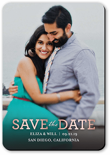 Focused On Forever Love Save The Date, Pink, none, Magnet, Matte