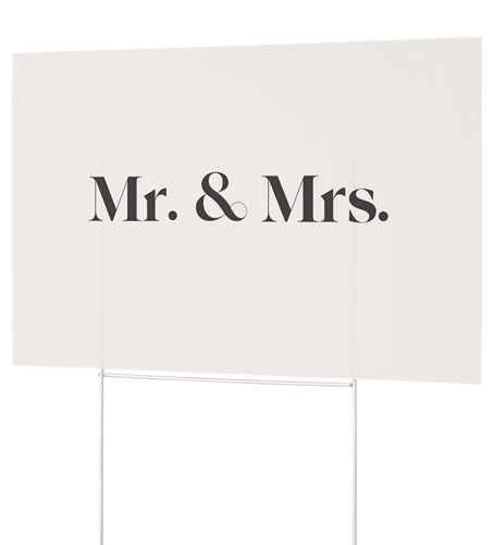 Mr & Mrs Yard Sign, Multicolor