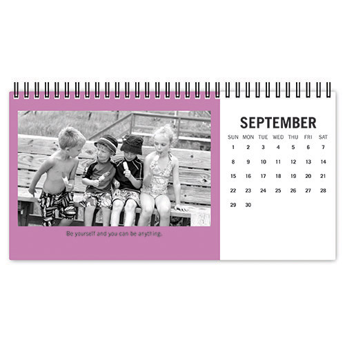 Classic Solids Desk Calendar, 5x11