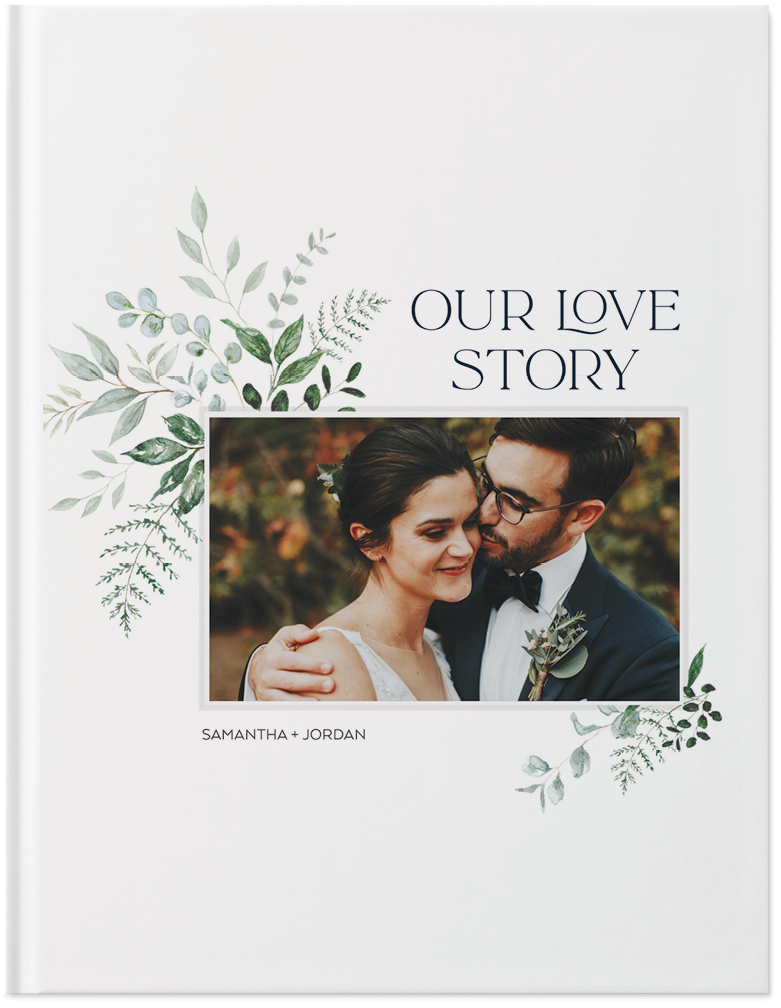 Elegant Wedding Greenery by Kim Thoa Photo Book, 11x8, Hard Cover - Glossy, PROFESSIONAL 6 COLOR PRINTING, Standard Pages