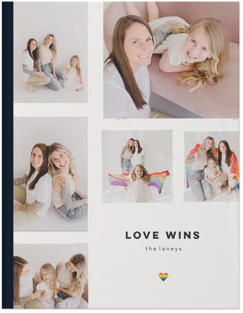 Love Wins Photo Book, 11x8, Hard Cover - Glossy, PROFESSIONAL 6 COLOR PRINTING, Standard Pages
