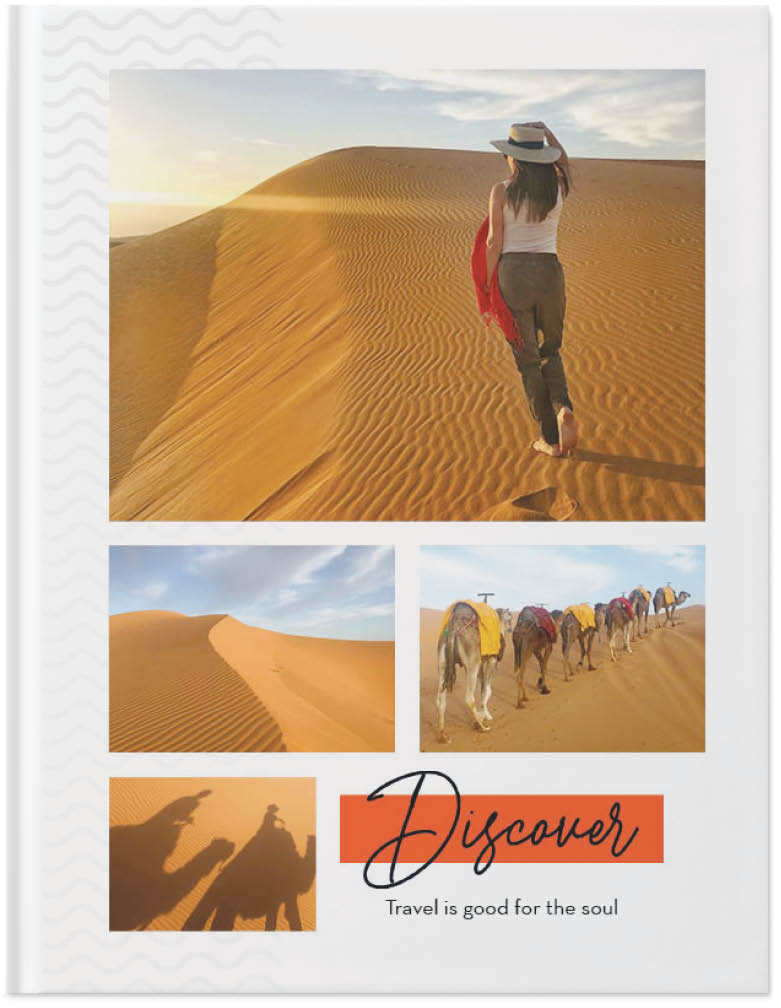 Travel Memories Photo Book, 11x8, Hard Cover - Glossy, Standard Pages