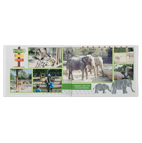 Animal Adventures Photo Book, 11x14, Professional Flush Mount Albums, Flush Mount Pages