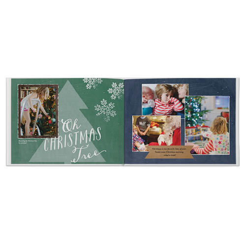 Chalkboard Christmas Photo Book, 8x11, Professional Flush Mount Albums, Flush Mount Pages