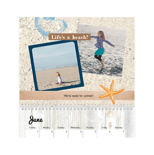 Coastal Beach Wall Calendar, 8x11