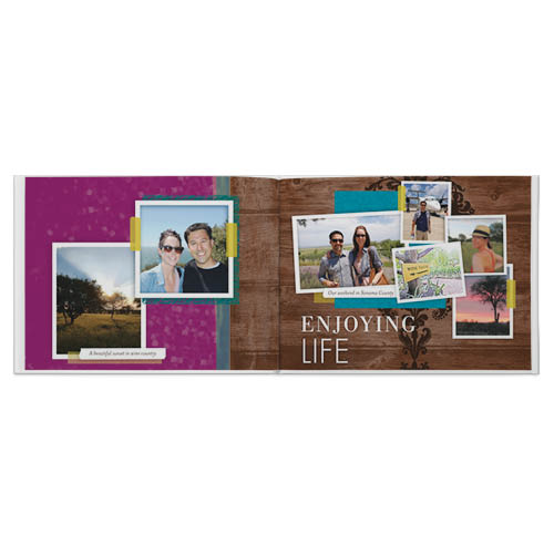 Colorful Moments Photo Book, 11x14, Professional Flush Mount Albums, Flush Mount Pages