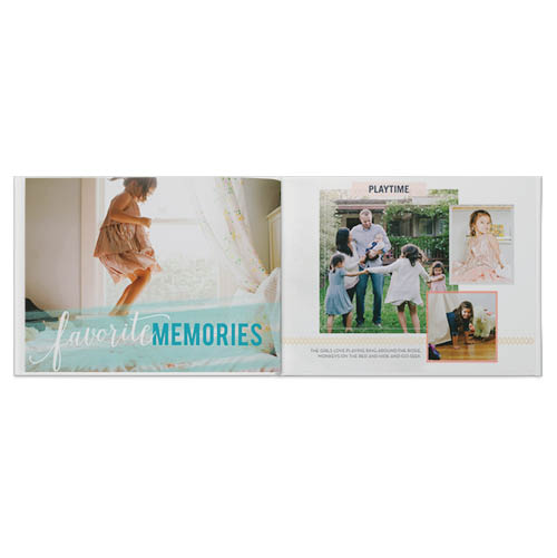 Everyday Watercolor Photo Book, 8x11, Professional Flush Mount Albums, Flush Mount Pages