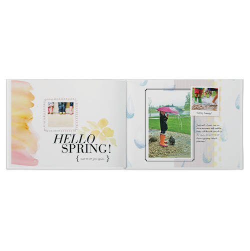 Hello Spring Photo Book, 11x14, Professional Flush Mount Albums, Flush Mount Pages