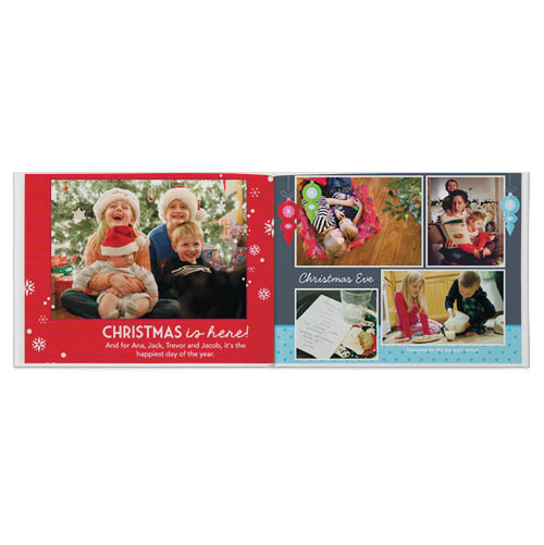 Holiday Memories Photo Book, 11x14, Professional Flush Mount Albums, Flush Mount Pages