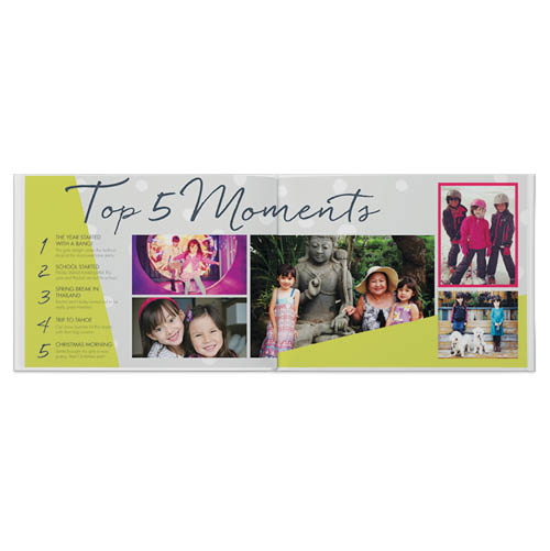 Our Family's Year Photo Book, 11x14, Professional Flush Mount Albums, Flush Mount Pages