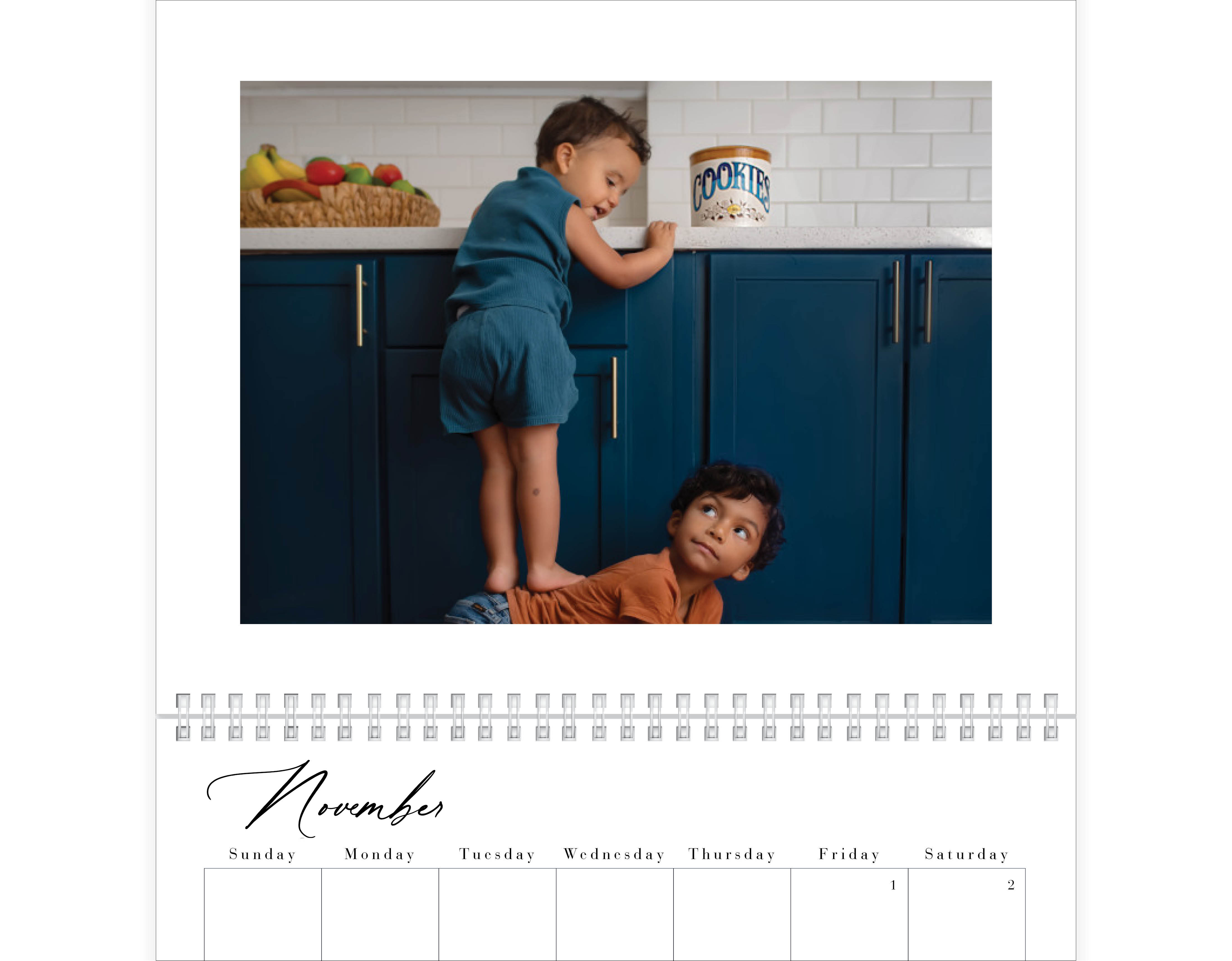 Scripted Gallery Calendar Wall Calendar, 8x11