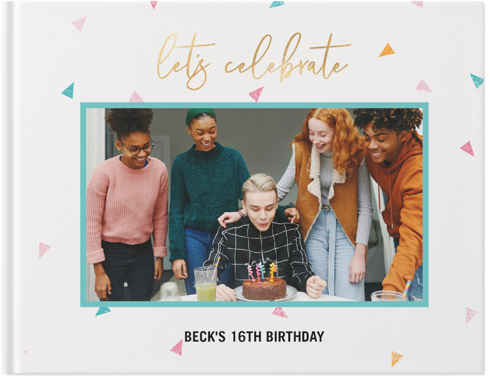 Colorful Birthday Photo Book, 8x11, Hard Cover - Glossy, Standard Pages