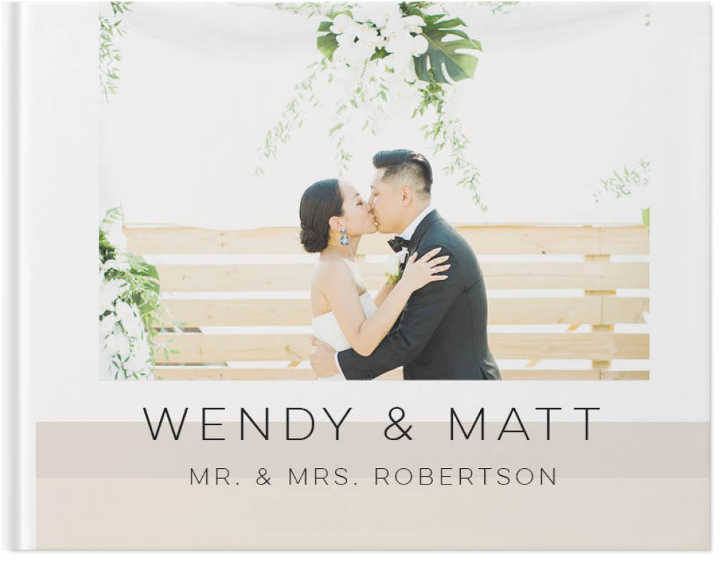 modern wedding story photo book