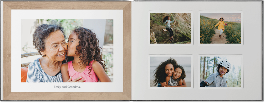 Rustic Gallery Photo Book, 11x14, Premium Leather Cover, Deluxe Layflat