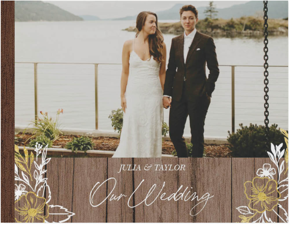 Rustic Gilded Wedding Photo Book, 8x11, Soft Cover, Standard Pages