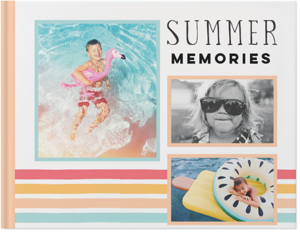 Summertime Fun Photo Book, 8x11, Hard Cover, Deluxe Layflat