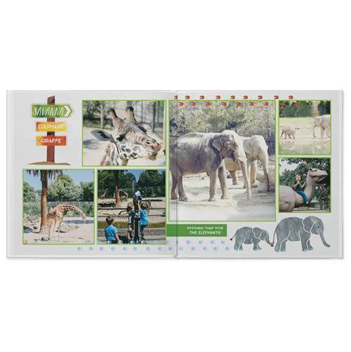 Animal Adventures Photo Book, 12x12, Professional Flush Mount Albums, Flush Mount Pages