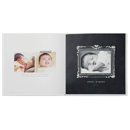 baby black and white photo book