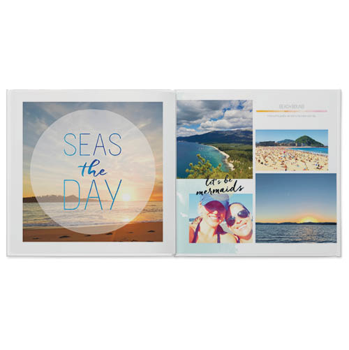 Beach Travel Photo Book, 12x12, Professional Flush Mount Albums, Flush Mount Pages