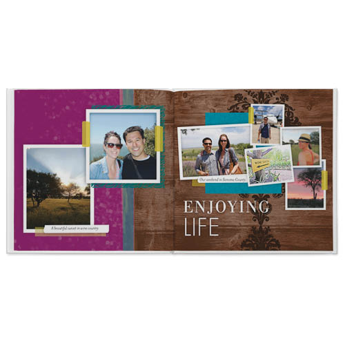 Colorful Moments Photo Book, 10x10, Professional Flush Mount Albums, Flush Mount Pages