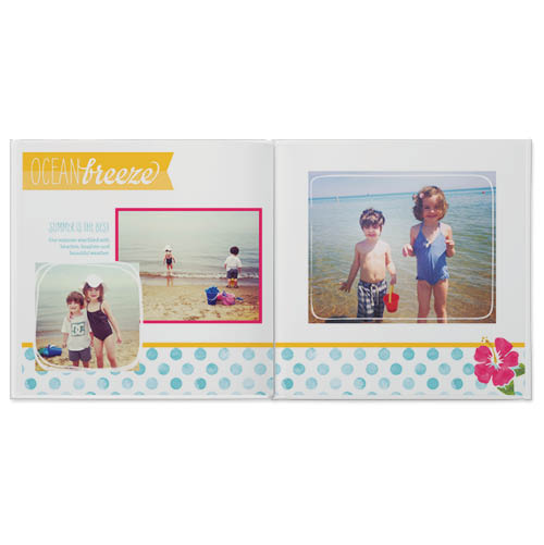 Endless Summer Photo Book, 10x10, Premium Leather Cover, PROFESSIONAL 6 COLOR PRINTING, Deluxe Layflat