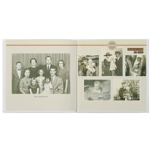 Family Memories Photo Book, 8x8, Professional Flush Mount Albums, Flush Mount Pages