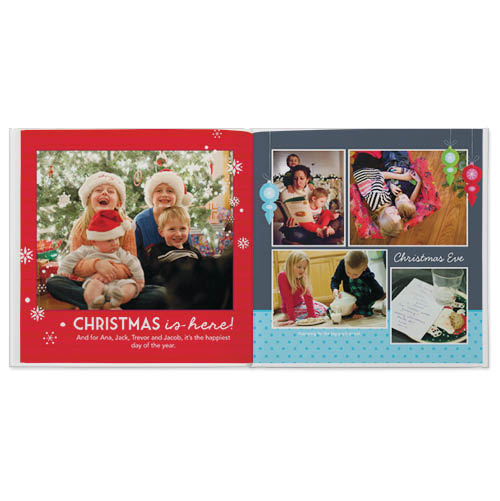 Holiday Memories Photo Book, 12x12, Professional Flush Mount Albums, Flush Mount Pages