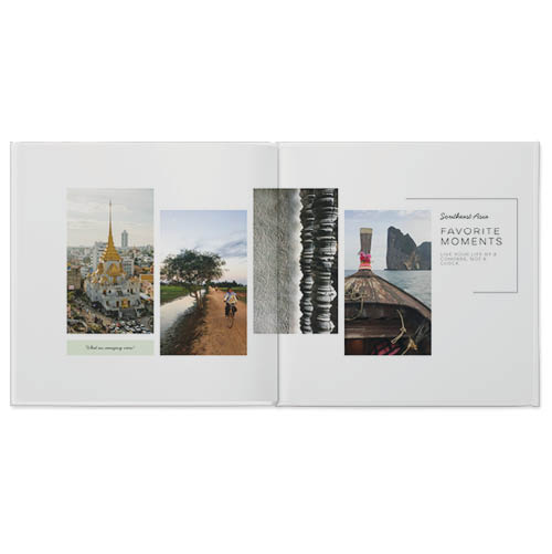 Modern Travel Photo Book, 12x12, Professional Flush Mount Albums, Flush Mount Pages