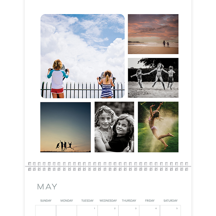 Modern White Calendar Wall Calendar, 12x12