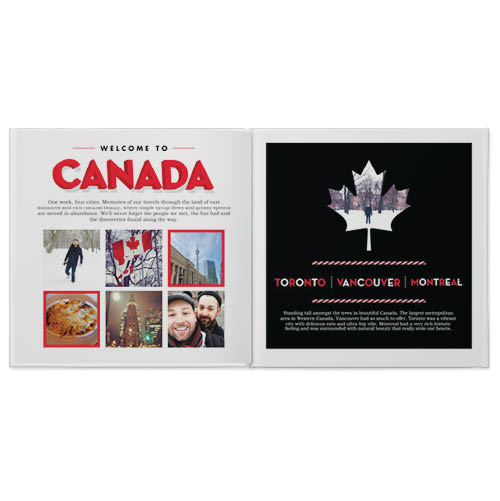 O Canada Photo Book, 10x10, Professional Flush Mount Albums, Flush Mount Pages