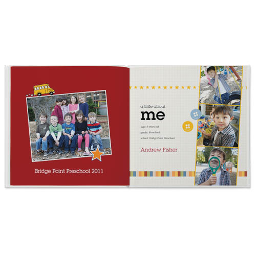 School Days Photo Book, 10x10, Professional Flush Mount Albums, Flush Mount Pages