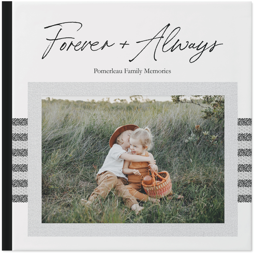 Black and White Rustic Photo Book, 8x8, Hard Cover - Glossy, Standard Pages