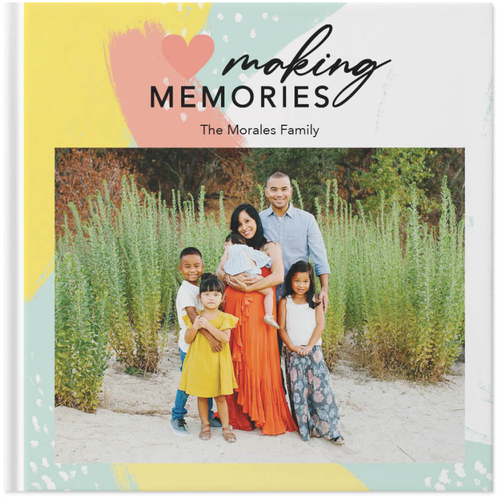 Cheerful Color Photo Book, 12x12, Hard Cover - Glossy, Deluxe Layflat