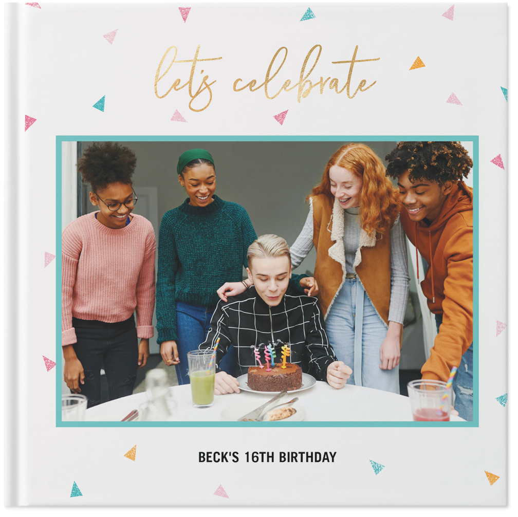 Colorful Birthday Photo Book, 12x12, Hard Cover - Glossy, Standard Layflat