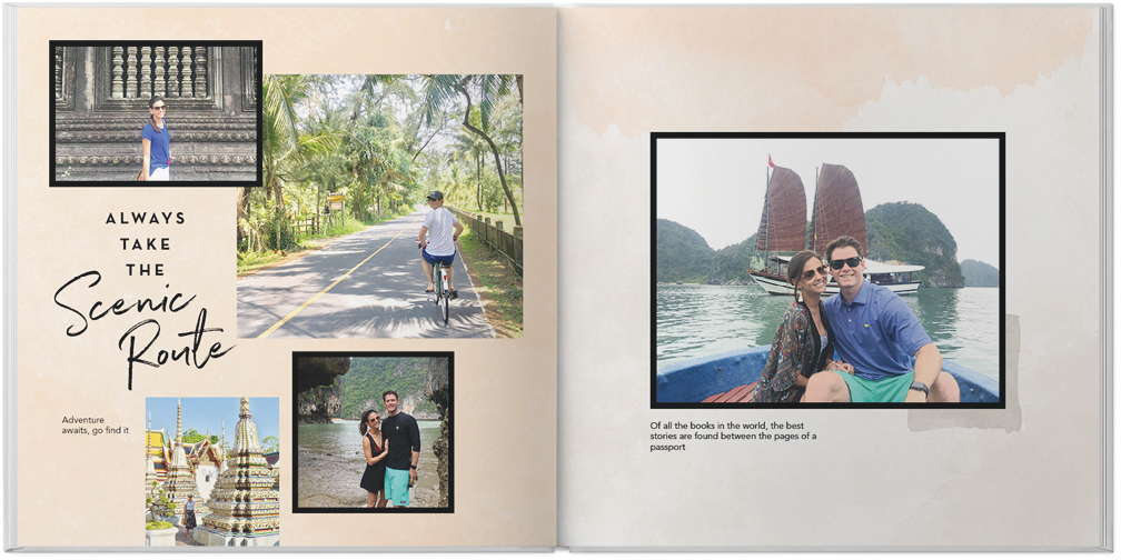 Personalized Photo Album for Travelers, Adventure Awaits, Travel
