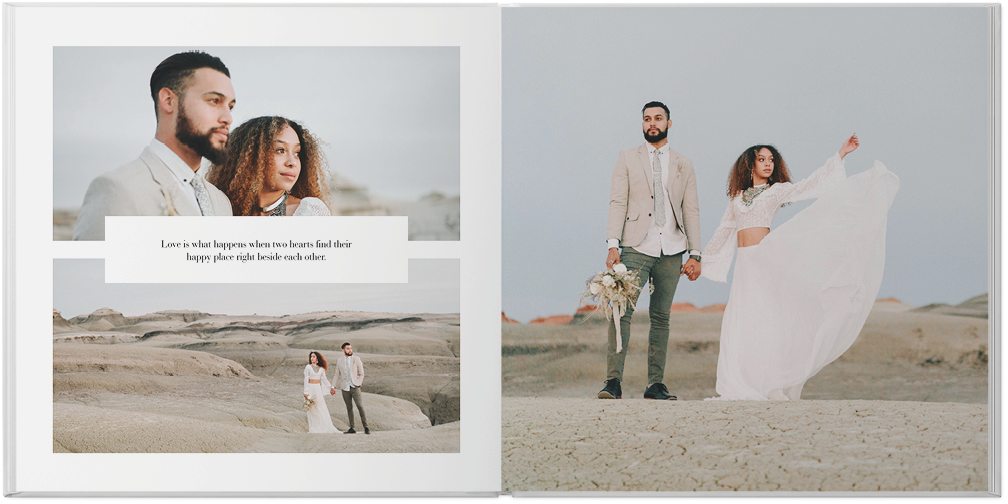 Wedding Photo Album Photo Book, 12x12, Premium Leather Cover, PROFESSIONAL 6 COLOR PRINTING, Deluxe Layflat