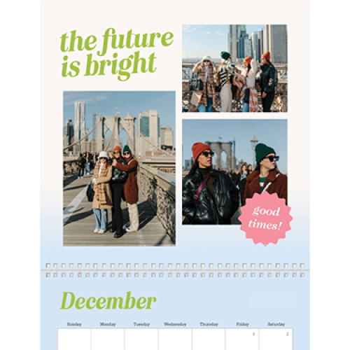 The Future is Bright Calendar Wall Calendar, 12x12